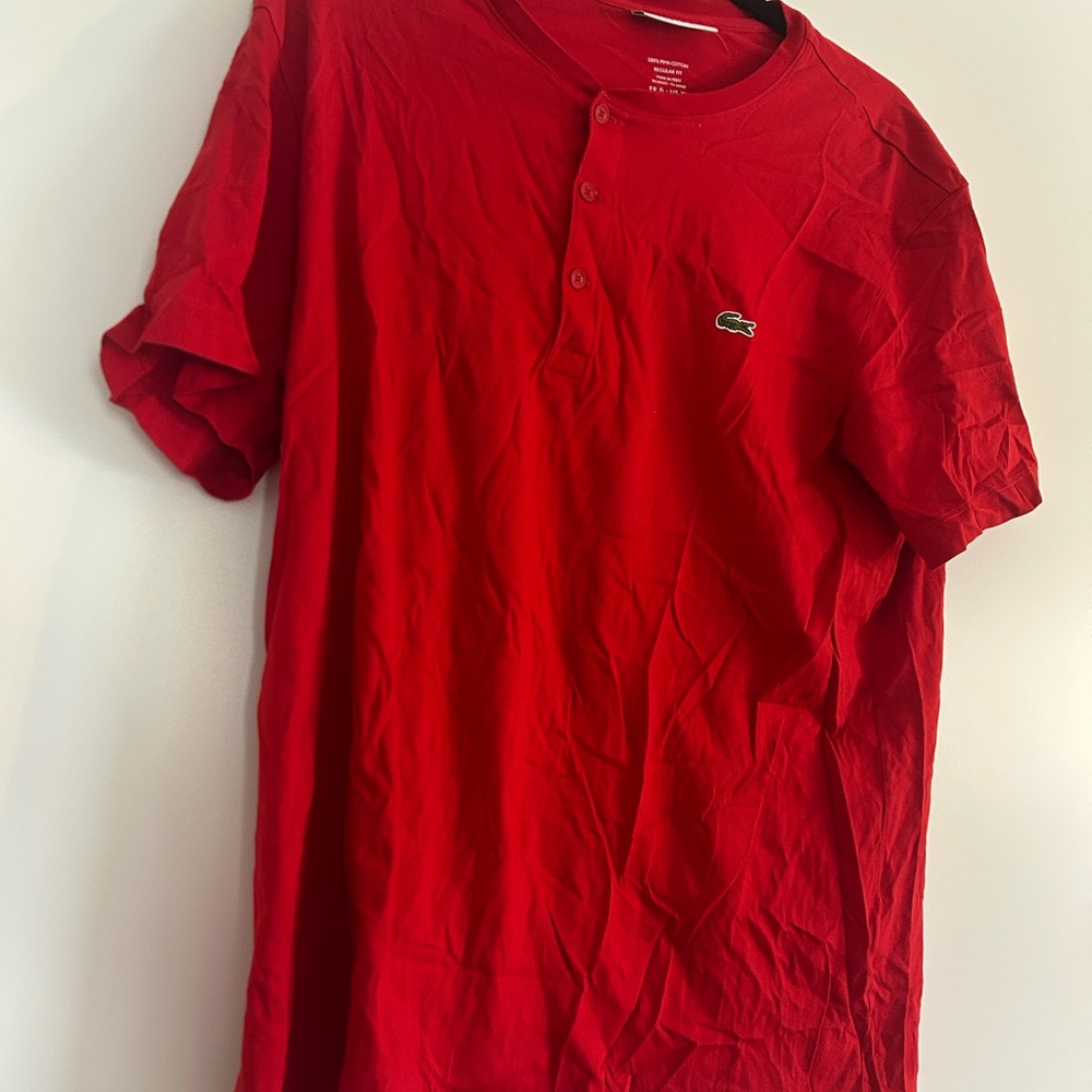 Lacoste Men's Short Sleeve Red Tee